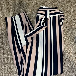 Express Ankle High Rise Sash Pant